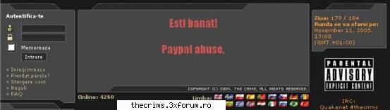 crime la' c0sta doar cei lumea care uraste... sunt fost banat minute dupa dat polonez 24000 lvl...