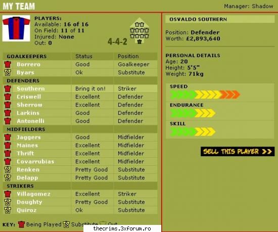 uite o poza cu echipa mea steaua si cu stats la cel mai bun jucator :d am gasit un  fotball manager